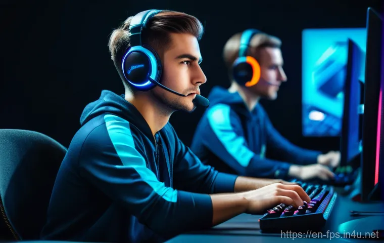 FPS 유저가 피해야 할 실수와 개선점 - Image Prompt 1: The Mental Game - Unwavering Focus**