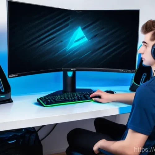 FPS에서 명중률 향상시키는 팁 - **Prompt 1: The Ergonomic Gamer's Haven**
    A young male gamer, approximately 16 years old, is sea...