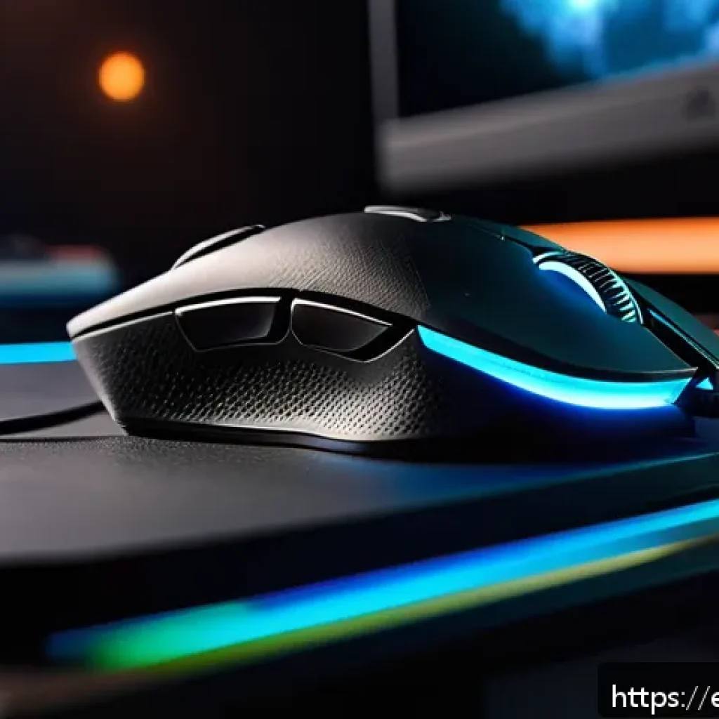 FPS 속도 조작을 위한 DPI 설정 - A close-up digital illustration of a professional gamer&rsquo;s hand gripping a sleek, modern gaming mouse...