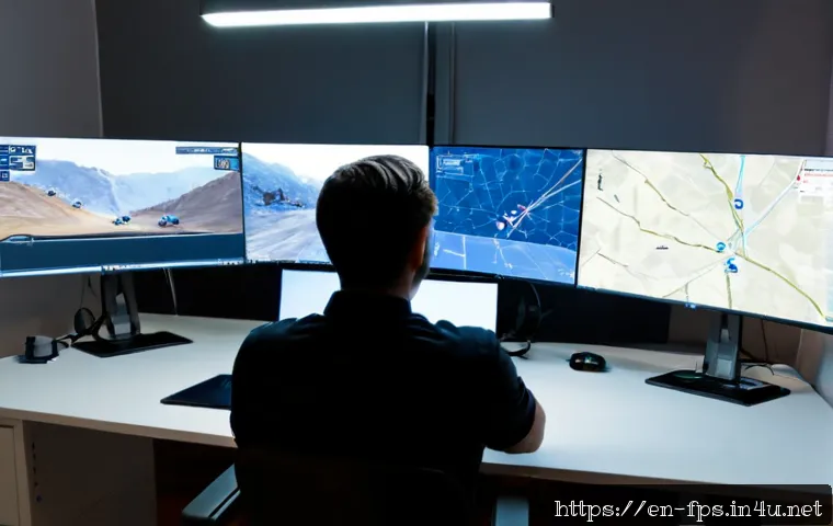 FPS 게임 인공지능의 역할 변화 - Photorealistic modern game development studio, a diverse adult designer seated at a clean desk revie...